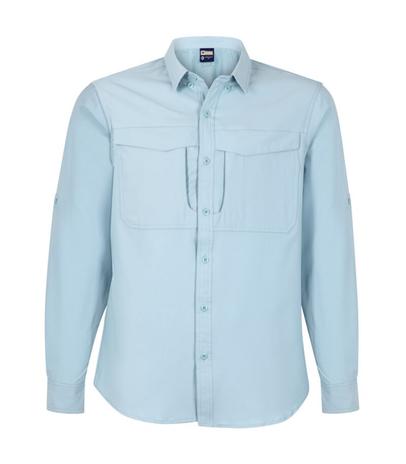 CAMISA SALVIA MANGA LARGA HOMBRE