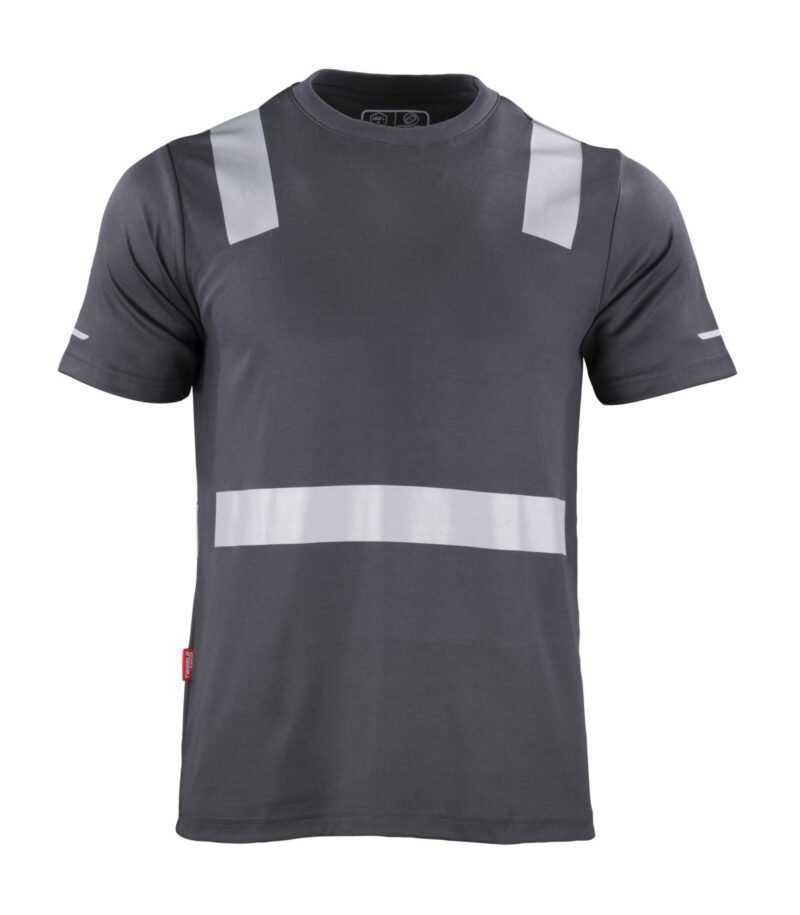 POLERA HIBRIDA CON CINTA REFLECTIVA MANGA CORTA HOMBRE