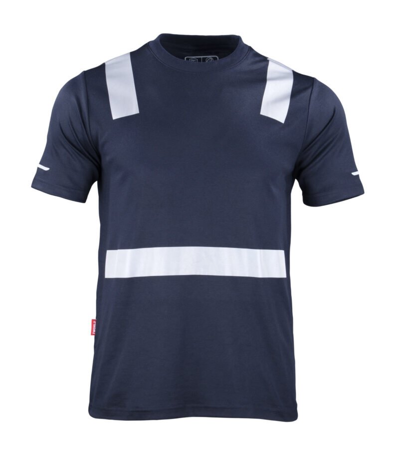 POLERA HIBRIDA CON CINTA REFLECTIVA MANGA CORTA HOMBRE