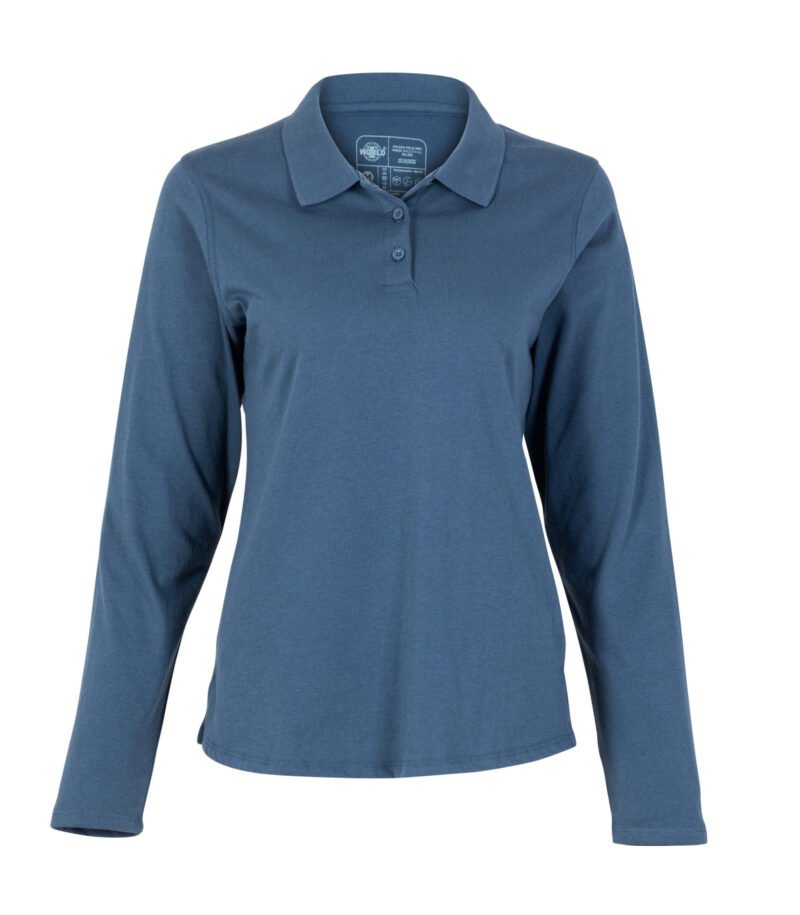 POLERA POLO DRYFRESH SMOOTH® 60% ALGODÓN MANGA LARGA MUJER