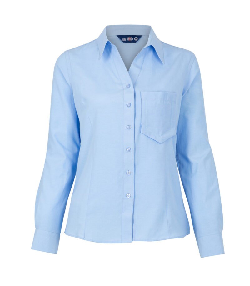 BLUSA OXFORD CLASSIC MANGA LARGA MUJER