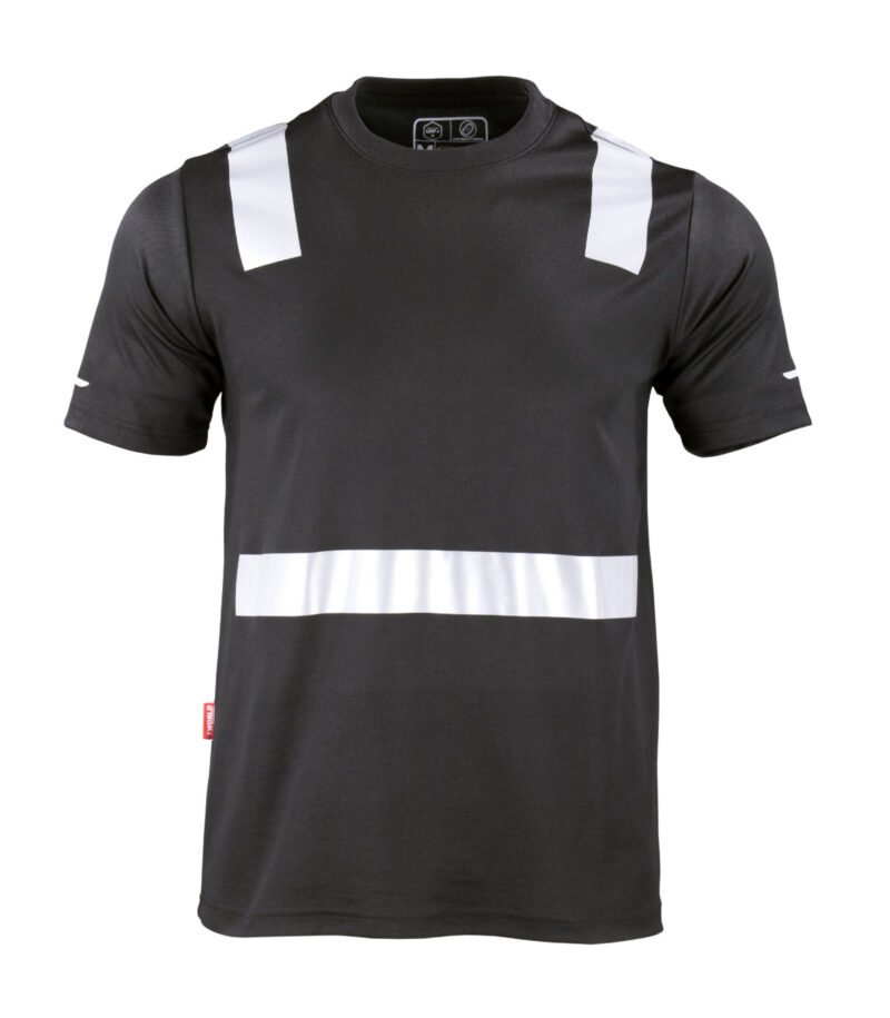 POLERA HIBRIDA CON CINTA REFLECTIVA MANGA CORTA HOMBRE