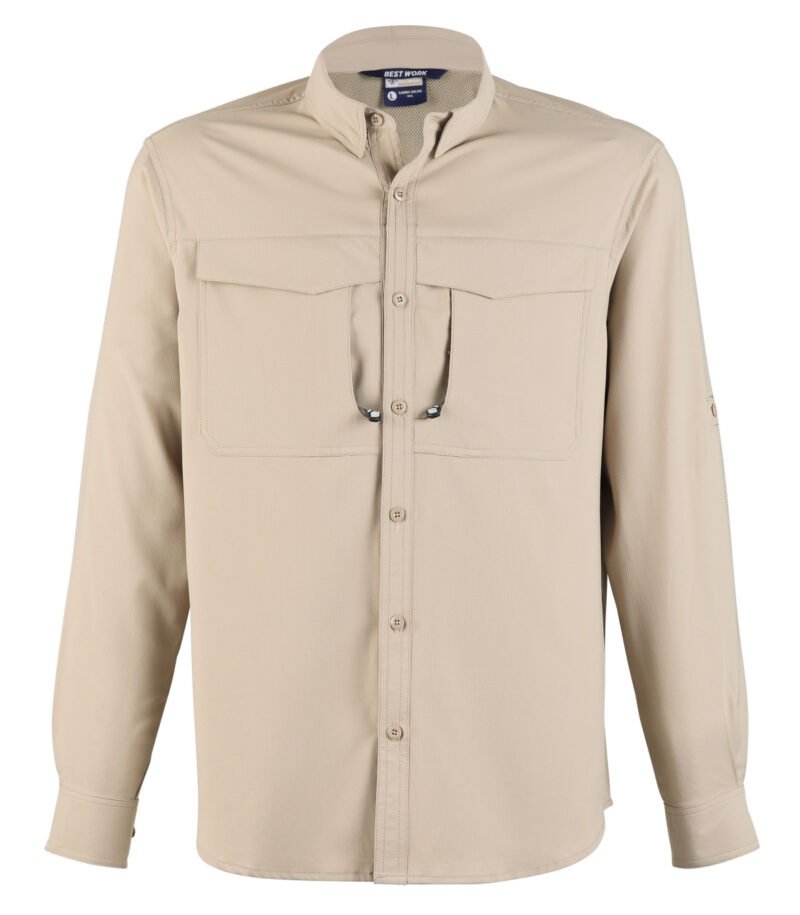 CAMISA SALVIA MANGA LARGA HOMBRE